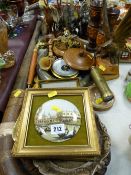 A quantity of treen & metalware, horn ornamental birds etc