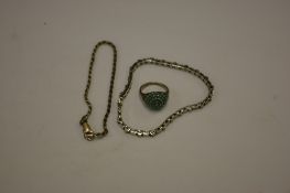 Small of parcel of silver & white metal jewellery