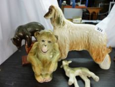 Four animal ornaments from the USSR