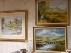 A pair of probably local oils after Eirlys Huws & a print after Sturgeon