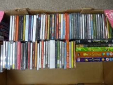 Approximately 80 good modern CDs & quantity of Simpsons DVDs