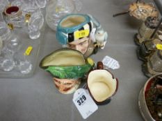 Three small Royal Doulton Toby Jugs