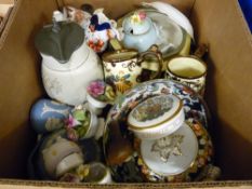 Parcel of mixed china & pottery including gaudy Welsh, copper lustre etc