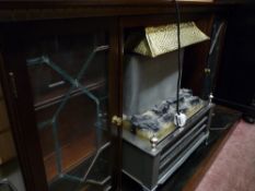 A living room electric log-effect fire & surround E/T