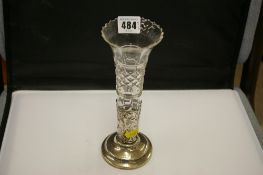 A silver based tulip vase