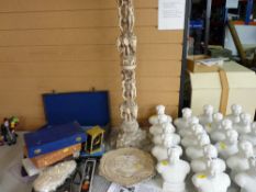 A large Oriental decorated resin planter stand