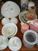 A mixed parcel containing pottery, kitchen items, steins etc