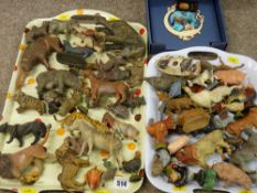 A large quantity of carved and composition farmhouse & zoo model animals