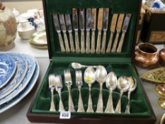 A canteen of Kings pattern cutlery