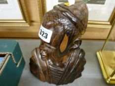 A carved African native mask