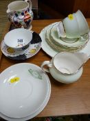 A quantity of gaudy Welsh, Capel teaware & Colclough teaware