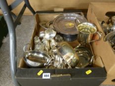 A box of good electroplate ware