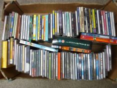 A box containing approximately 100 good CDs & a couple of DVDs including several series of the