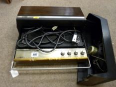 An ITT KB portable vintage turntable system