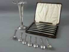 A SET OF SIX SILVER TWIST HANDLE APOSTLE COFFEE SPOONS, 1.9 troy ozs, Birmingham 1893/5, a