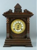 AN ANSONIA CLOCK COMPANY ARCHITECTURAL STYLE MANTEL CLOCK, the dial set with Roman numerals and