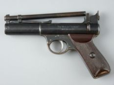 AIR PISTOL .177 Webley Senior, slant grip, pre-war, no. S15526, no barrel knurling, no Webley on