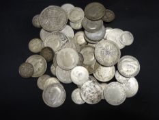 Quantity of silver vintage coinage