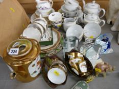 Quantity of mixed ceramics including eggshell china teaware, Royal Vale teaware etc