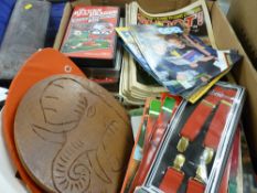 Quantity of vintage sporting programmes, quantity of 'Shoot' magazines etc