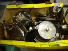 Box containing good quantity of electroplate ware