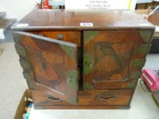 Oriental inlaid and lacquerwork table cabinet