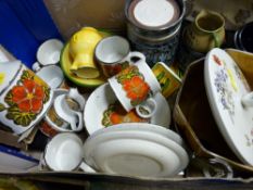 Box of mixed china and pottery