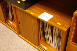 Quantity of LP records in cabinets