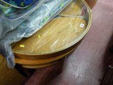 Circular nest of four mid Century coffee tables