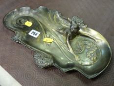Art Nouveau style metal tray