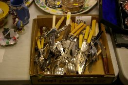 Box of mixed flatware