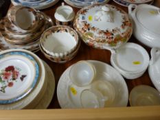 Mixed selection of china tableware by Wedgwood and others