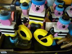 Box of Bertie Bassett plastic display models etc