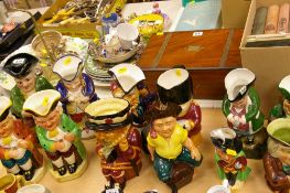 Large quantity of mainly large Toby jugs - different makers