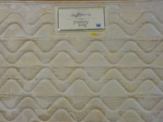 Rest Assured single bed base and mattress with a vintage oak headboard