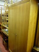 Teak 'Younger' make dressing table and matching wardrobe