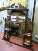 Edwardian mahogany overmantel mirror