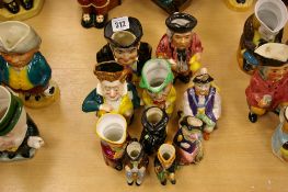 Parcel of small Toby jugs - various makers