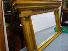 Regency style gilt framed overmantel mirror