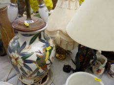 Parcel of decorative table lamps