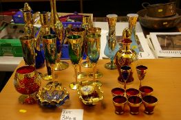 Parcel of attractive Venetian glassware