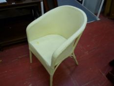 Painted Lloyd loom style armchair