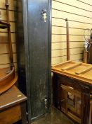 Two lock metal gun cabinet with keys