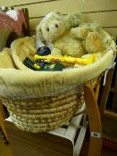 Baby's crib, miscellaneous stools, toys etc