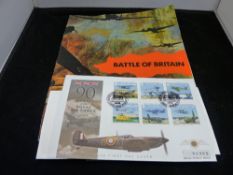 'Ninety Years of the RAF' first day cover with accompanying paperwork and a vintage magazine for the