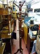 Reproduction mahogany hat and coat stand