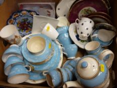 Box of mixed Staffs teaware