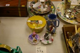 Mixed parcel of china including Royal Doulton figurine 'Monica' HN4467 etc