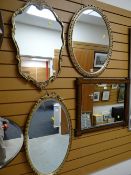 Three sundry gilt framed mirrors