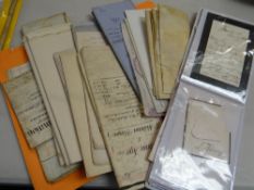 Parcel of antique manuscripts and documents including Probates and Wills, mainly from the Vale of